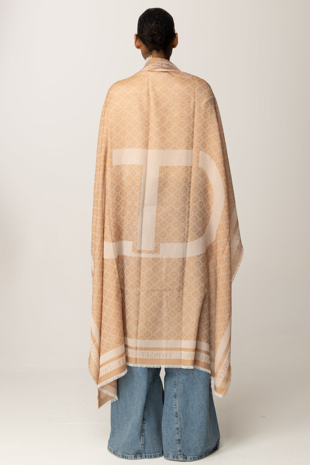 Twin-set Foulard In Tessuto con Motivo Sfrangiato 252TA4230 LAND