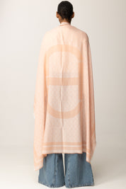 Twin-set Foulard In Tessuto con Motivo Sfrangiato 252TA4230 PEONIA