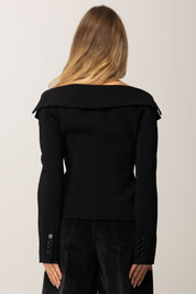 Pinko Giacca Aderente Off Shoulder NERO LIMOUSINE