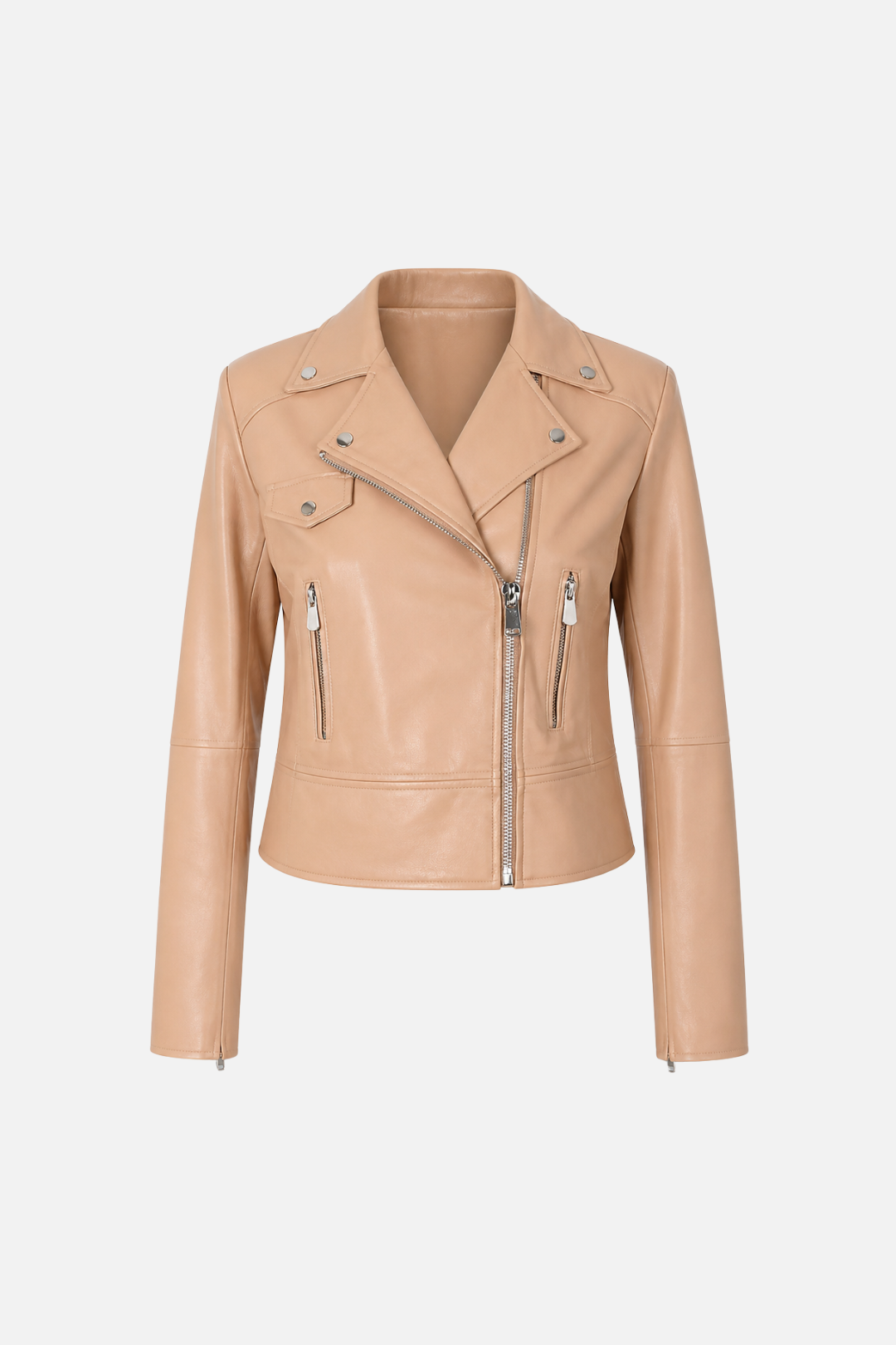 Pinko Giacca Biker In Pelle con Zip 106247 A32I D41