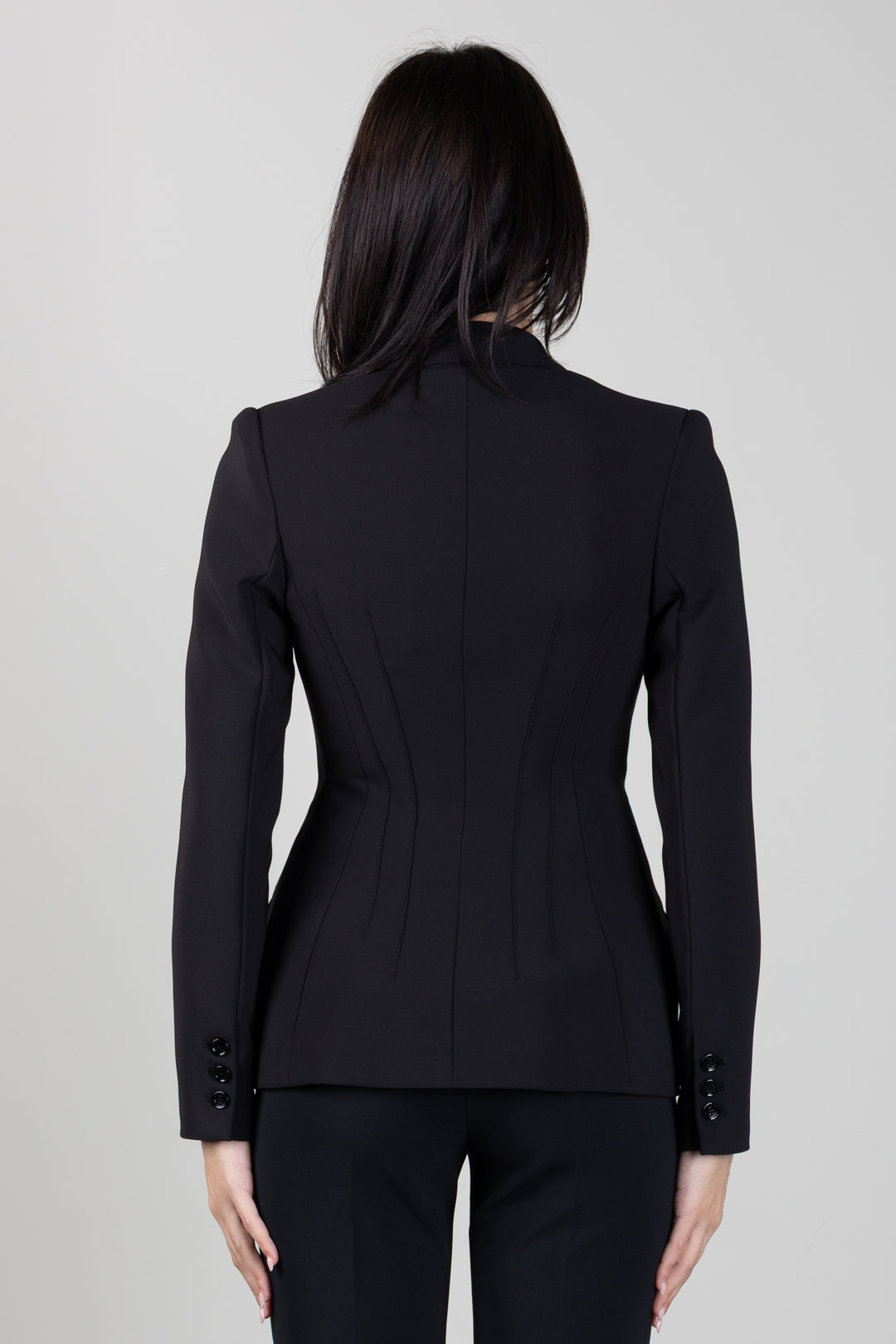 Elisabetta Franchi Giacca Blazer Doppiopetto In Crêpe GI25766E2 NERO