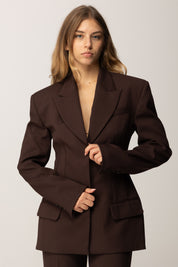 Aniye By Giacca Bustier Dandy con Revers a Lancia 181194 MOKA