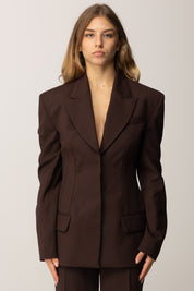 Aniye By Giacca Bustier Dandy con Revers a Lancia 181194 MOKA