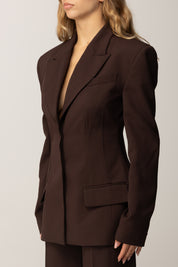 Aniye By Giacca Bustier Dandy con Revers a Lancia 181194 MOKA