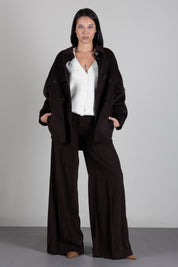 Vicolo Giacca Camicia In Misto Lana TAC0029 FONDENTE