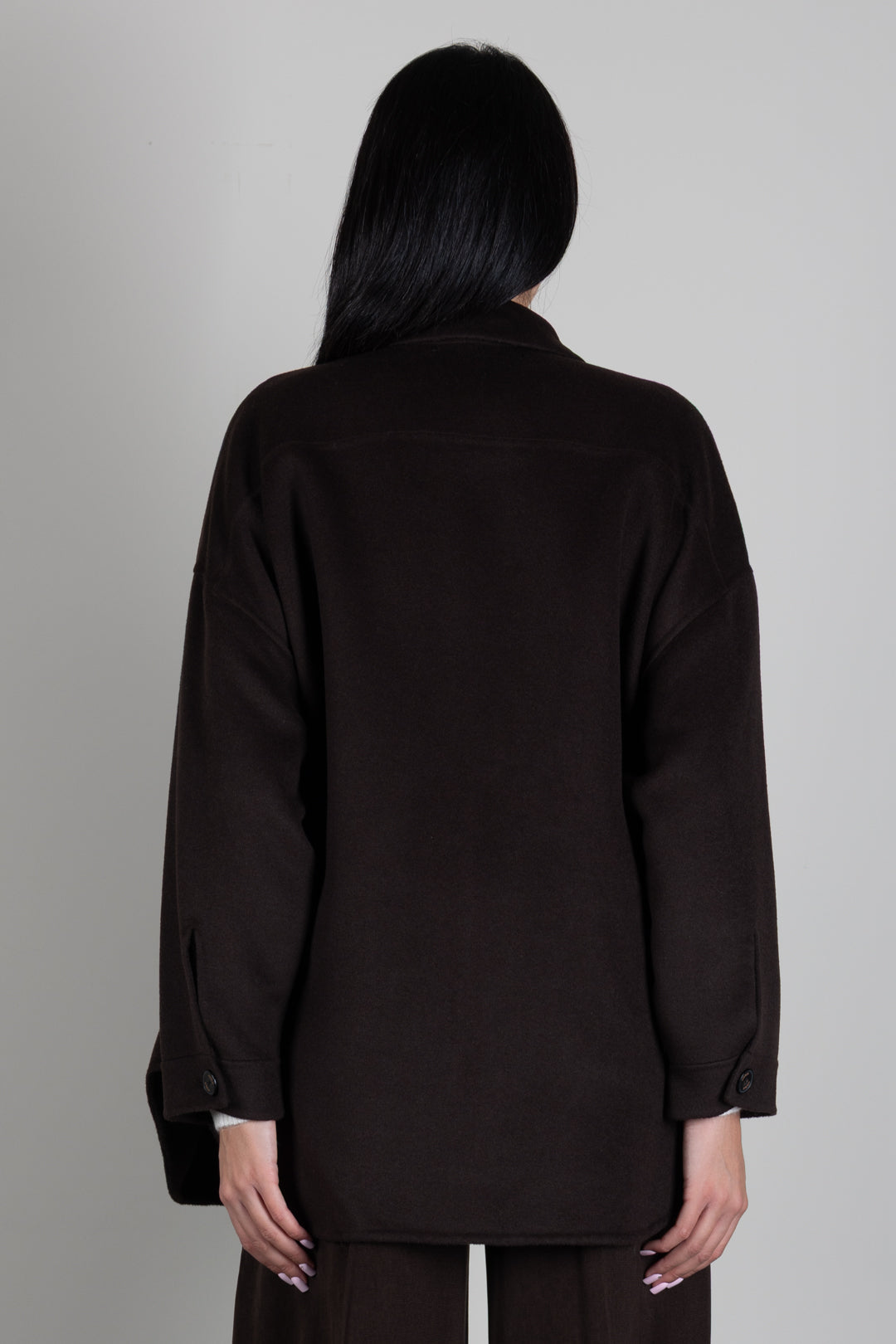 Vicolo Giacca Camicia In Misto Lana TAC0029 FONDENTE