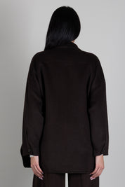 Vicolo Giacca Camicia In Misto Lana TAC0029 FONDENTE