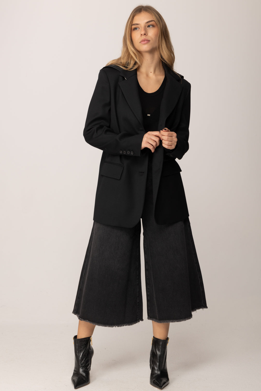 Pinko Giacca con Cappuccio e Coulisse NERO LIMOUSINE