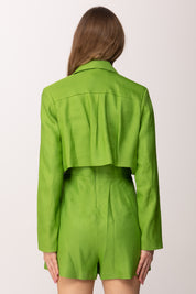 Elisabetta Franchi Bambina Giacca con Colletto In Misto Lino EFGC0780LI009.1067