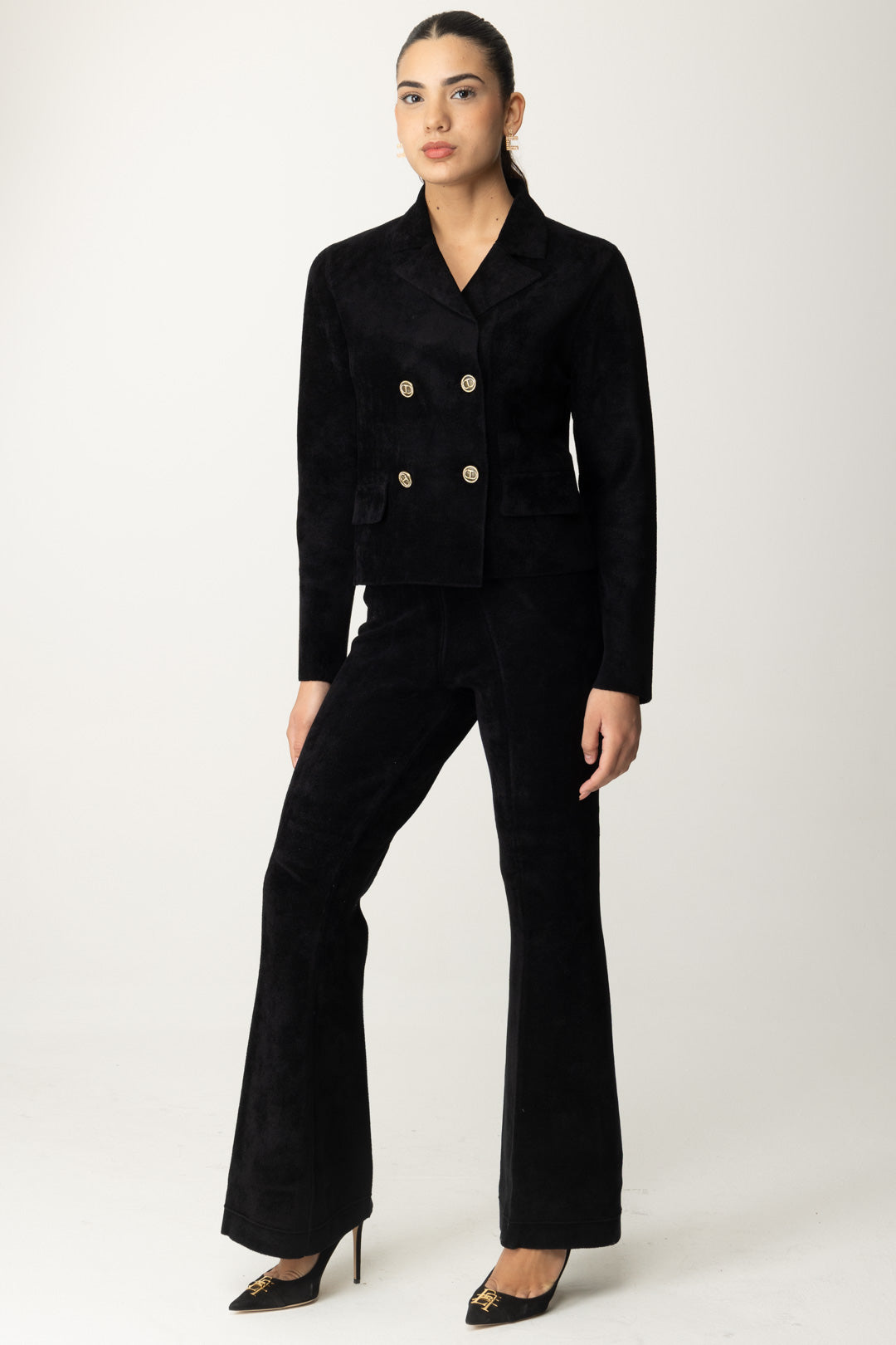 Twin-set Veste courte tricotée femme à double boutonnage 242TT3230