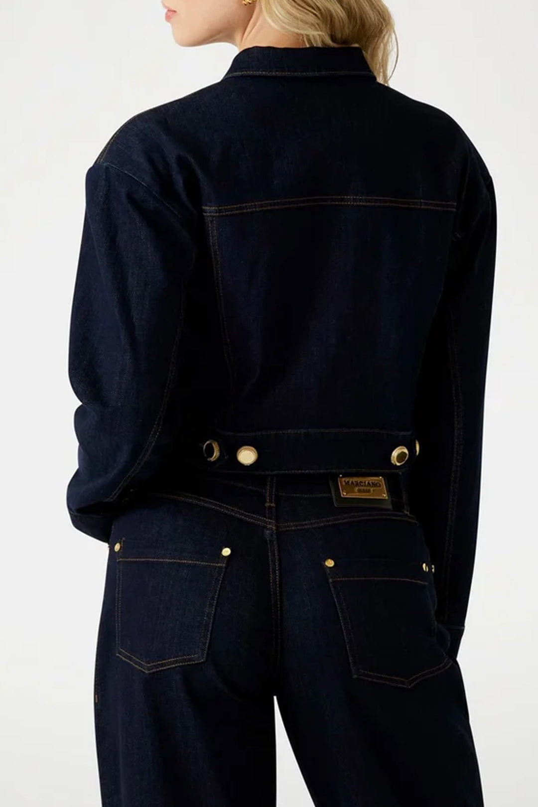 Marciano By Guess Giacca Crop In Jeans Kylie 5YGN10 7347A RINSE