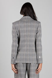 Patrizia Pepe Giacca Doppiopetto a Quadri Regular Fit 8S0089 C8003 BROWN CHECK