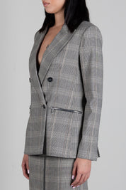 Patrizia Pepe Giacca Doppiopetto a Quadri Regular Fit 8S0089 C8003 BROWN CHECK
