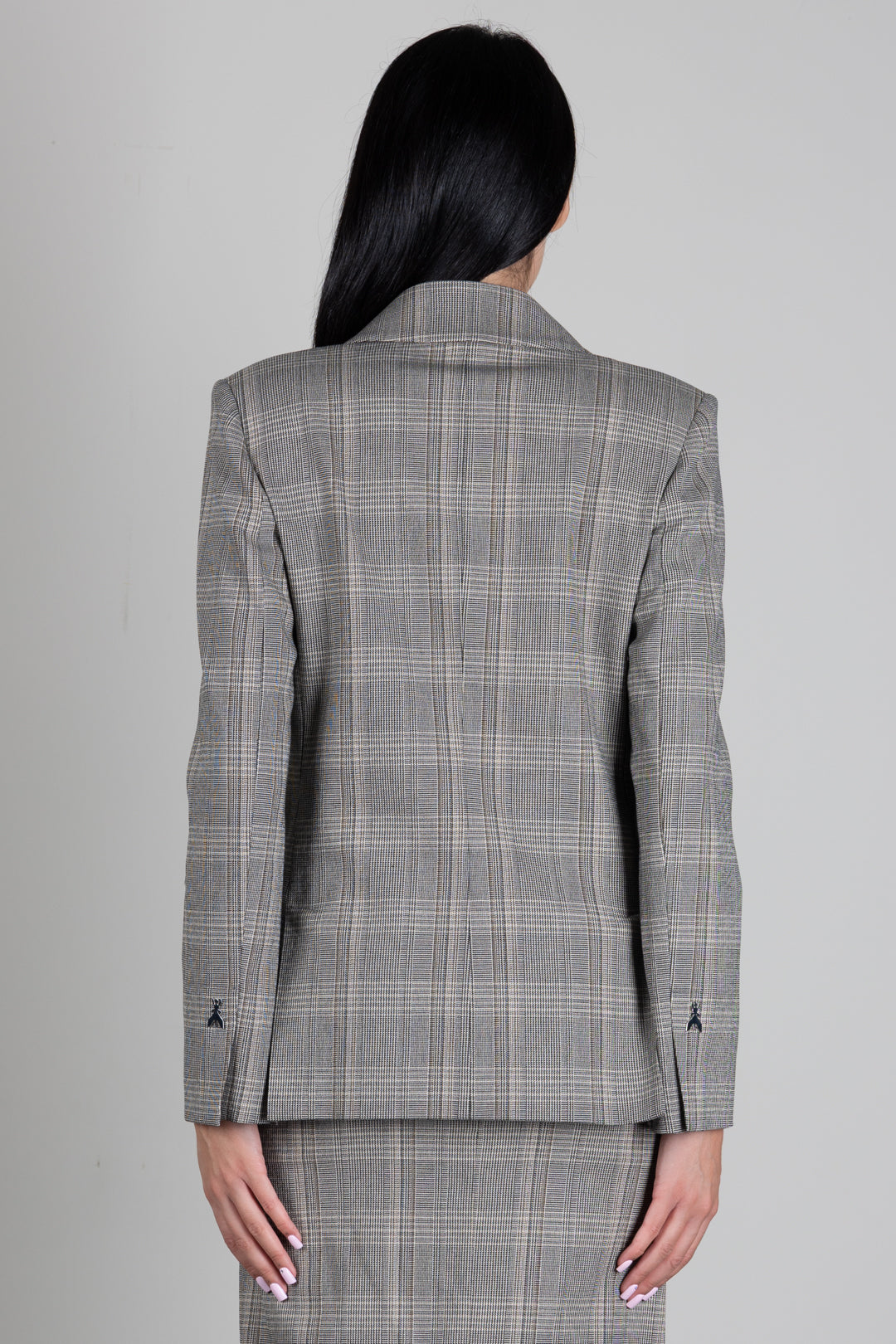 Patrizia Pepe Giacca Doppiopetto a Quadri Regular Fit 8S0089 C8003 BROWN CHECK