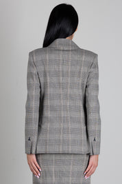 Patrizia Pepe Giacca Doppiopetto a Quadri Regular Fit 8S0089 C8003 BROWN CHECK