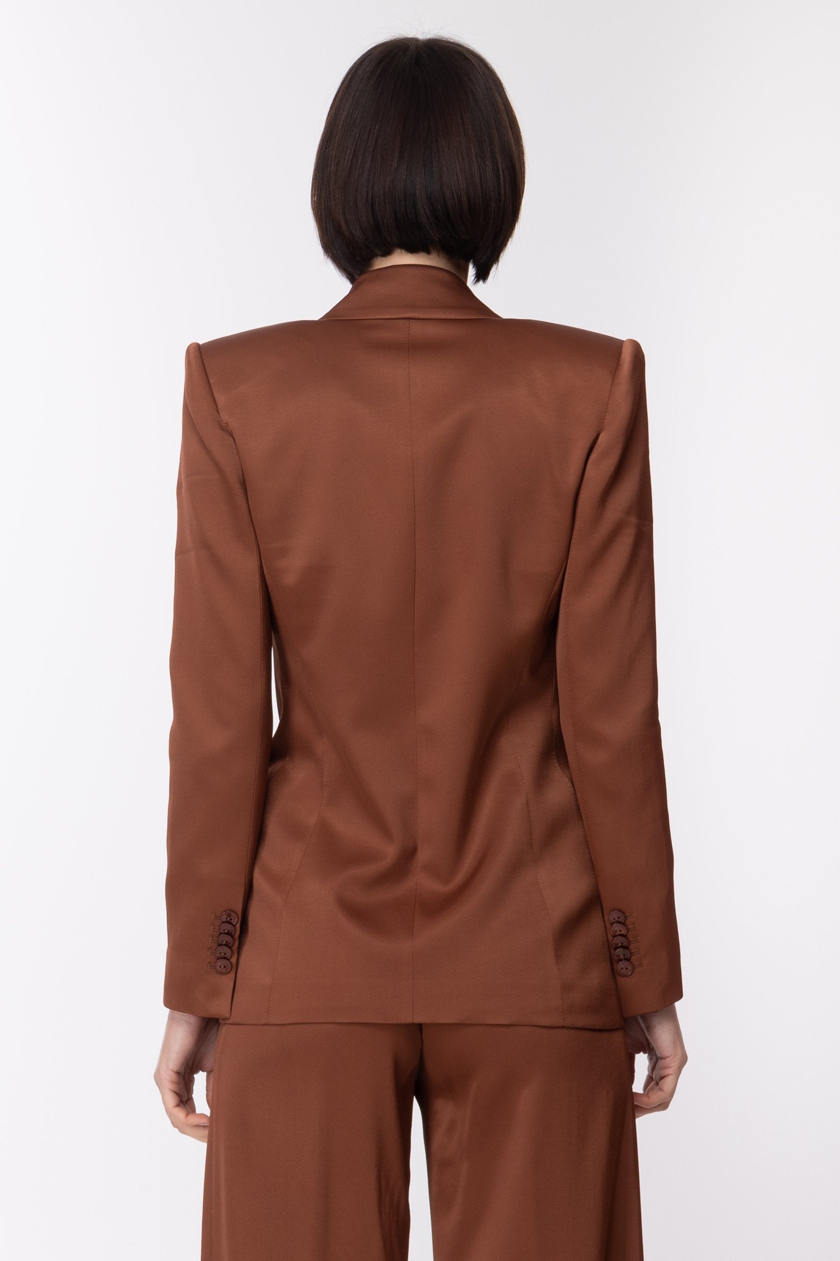 PATRIZIA PEPE 甘酸っぱく ダークパープル シングルボタンジャケット 
