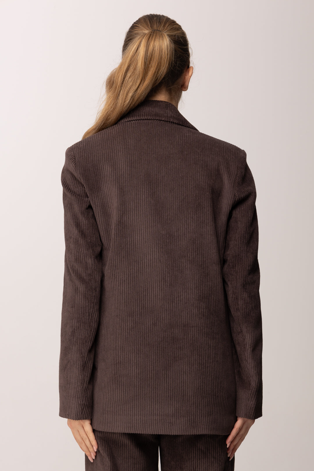 Meme Road Giacca Doppiopetto In Velluto a Coste M6269G FONDENTE