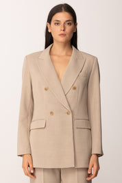 Khloe Femme Giacca Doppiopetto Sartoriale BEIGE