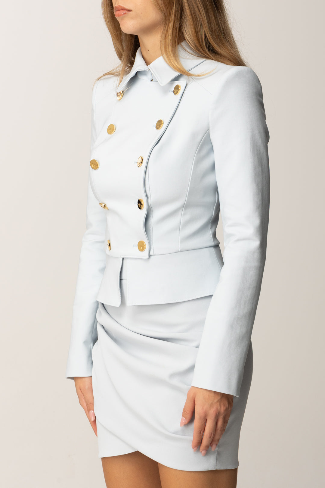 Elisabetta Franchi Woman Double-Breasted Slim Jacket with