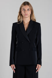 Patrizia Pepe Giacca Doppiopetto Slim Fit con Revers a Punta 8S0000 C7004 NERO