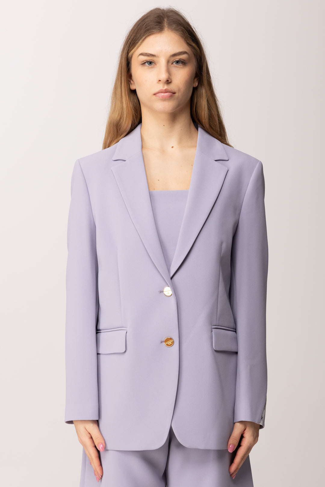 Elisabetta Franchi Bambina Giacca In Crepe con Nastro Logato Su Una Manica EFGC0740GA022.8125