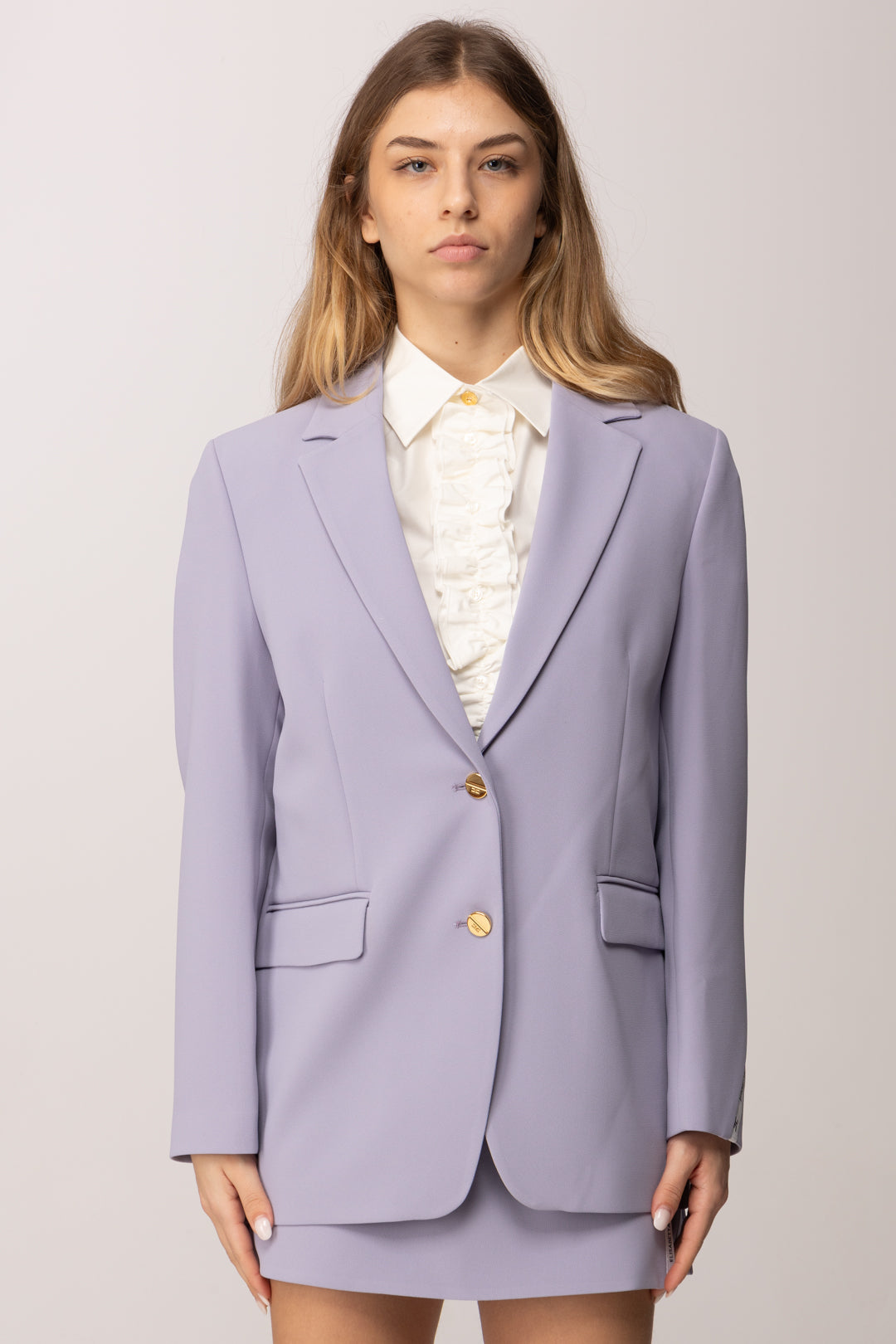 Elisabetta Franchi Bambina Giacca In Crepe con Nastro Logato Su Una Manica EFGC0740GA022.8125