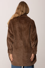 Manila Grace Giacca In Ecopelliccia con Bottoni E176PU ARABICA