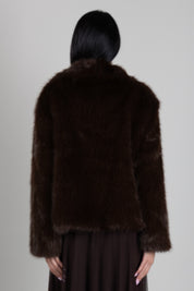 Vicolo Giacca In Ecopelliccia con Maxi Revers TAC0366 MORO