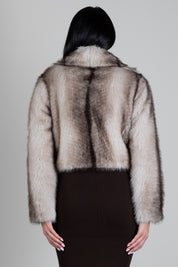 Twin-set Giacca In Faux Fur con Stampa Fade-out 262TP2240 ANIMAL SHADE CASHA/B