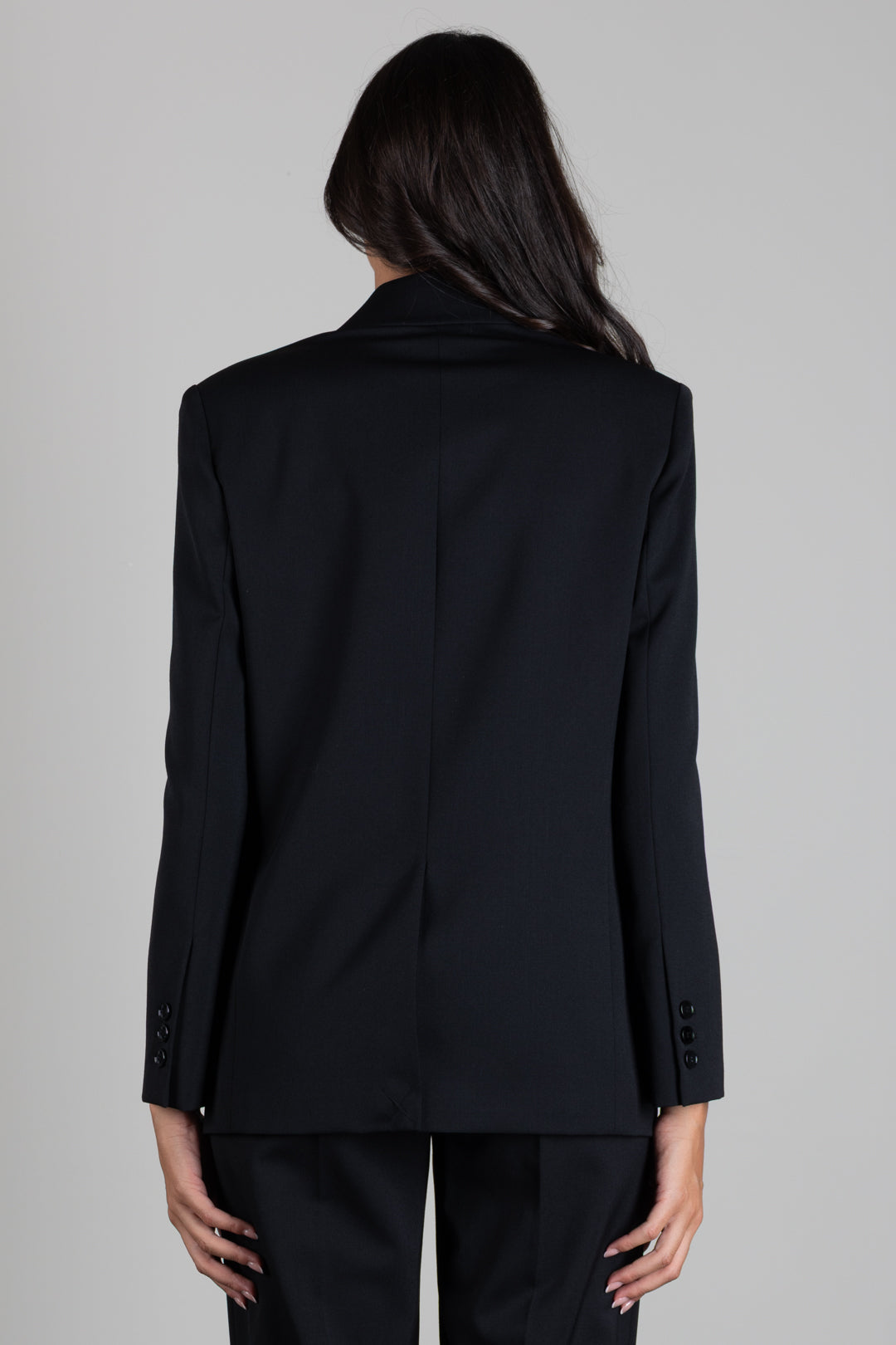 Elisabetta Franchi Giacca In Gabardina con Pochette GI27766E2 NERO