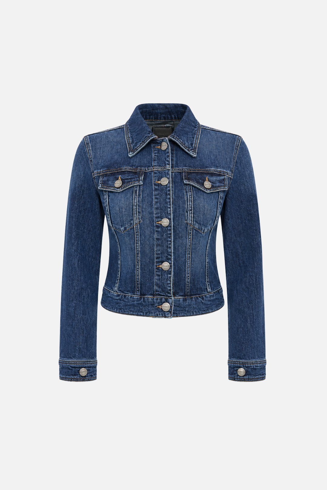 Pinko Giacca In Jeans Aderente con Bottoni Frontali 106388 A340 PJD