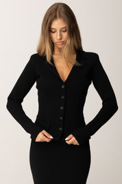 Elisabetta Franchi Giacca In Lana Punto Stoffa MK16S56E2 NERO