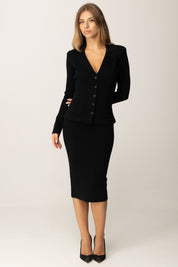 Elisabetta Franchi Giacca In Lana Punto Stoffa MK16S56E2 NERO