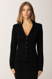Elisabetta Franchi Giacca In Lana Punto Stoffa MK16S56E2 NERO