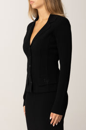 Elisabetta Franchi Giacca In Lana Punto Stoffa MK16S56E2 NERO