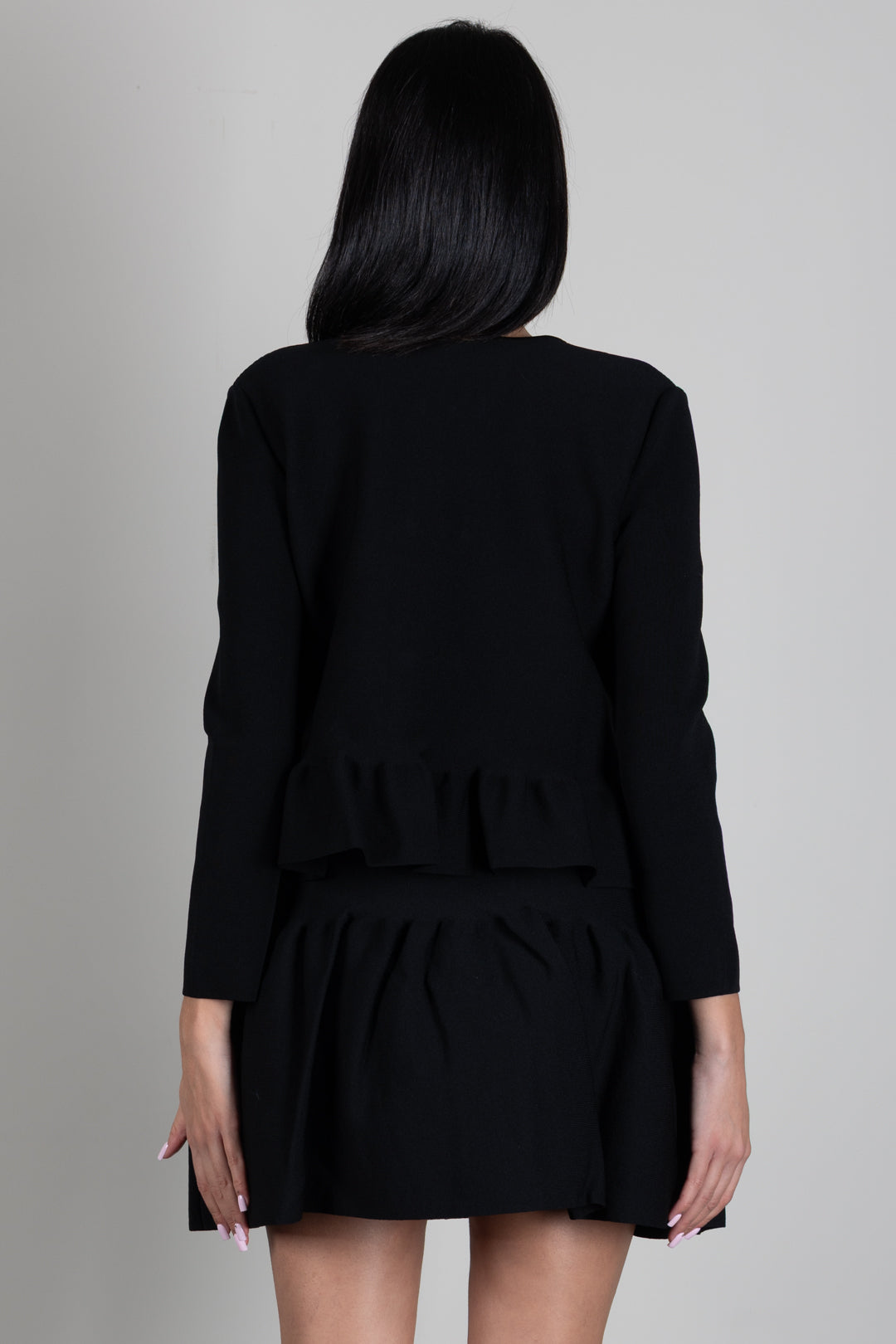 Twin-set Giacca In Maglia con Balza e Bottoni a Cuore 262TP3140 NERO