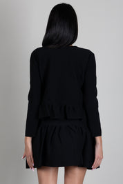 Twin-set Giacca In Maglia con Balza e Bottoni a Cuore 262TP3140 NERO