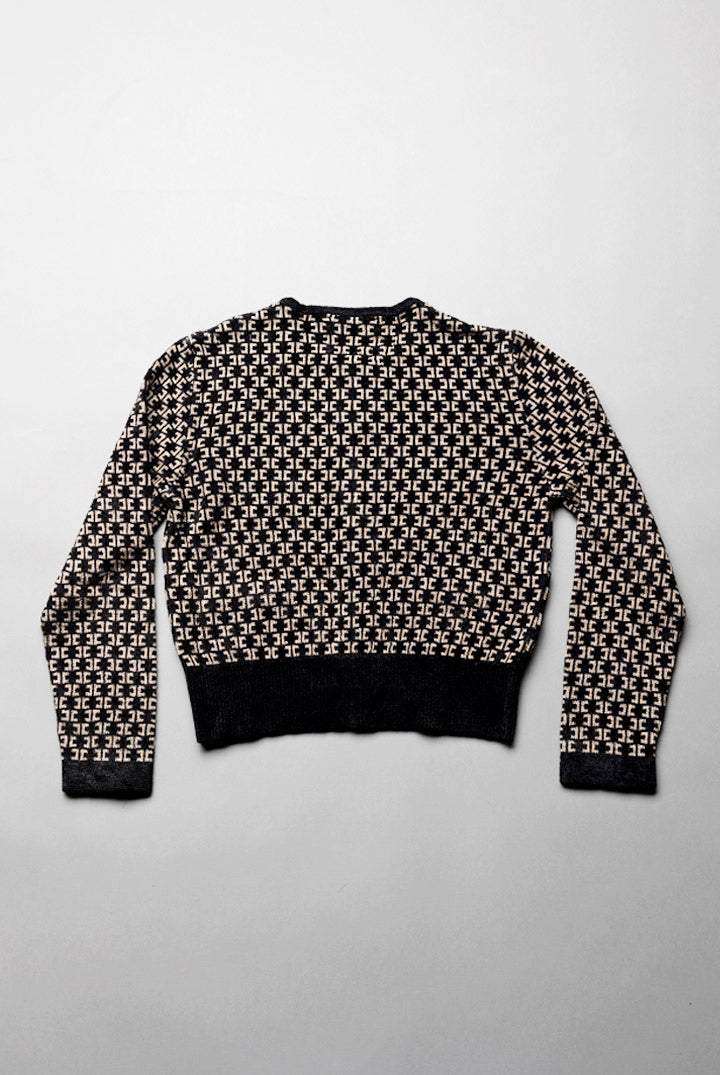 Elisabetta Franchi Bambina Giacca In Maglia Jacquard con Logo EFMA201CFL149.D657