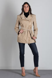 Elisabetta Franchi Giacca In Vela Taffettà SP00366E2 CAMMELLO