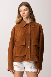 Aniye By Giacca Janis Over In Suede 185082 COGNAC