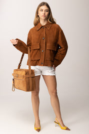 Aniye By Giacca Janis Over In Suede 185082 COGNAC