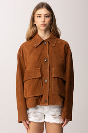 Aniye By Giacca Janis Over In Suede 185082 COGNAC