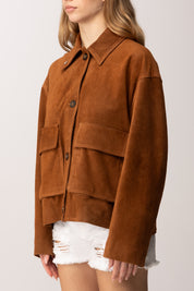 Aniye By Giacca Janis Over In Suede 185082 COGNAC