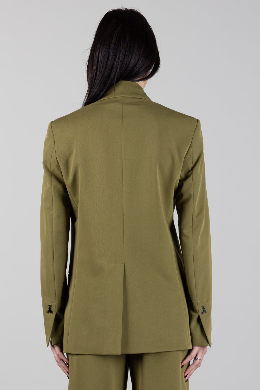 Patrizia Pepe Giacca Monopetto a Due Bottoni con Dettaglio Fly 2S0008 A498 LIZARD GREEN