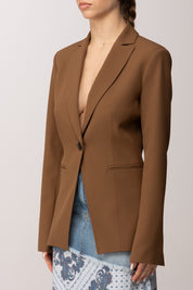 Pinko Giacca Monopetto a Singolo Bottone 105687 A2QV BRONZO - CALDO