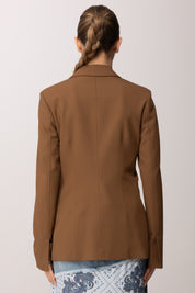 Pinko Giacca Monopetto a Singolo Bottone 105687 A2QV BRONZO - CALDO