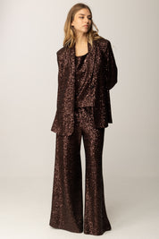 Manila Grace Giacca Monopetto con Ricamo Full Paillettes G185PY ARABICA