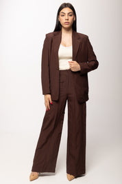 Hanita Giacca Monopetto Fluida con Rever Classico H.J1258.4572 EBANO