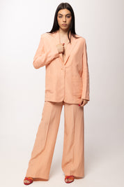 Hanita Giacca Monopetto Fluida con Rever Classico H.J1258.4572 ROSA TRAMONTO