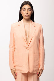 Hanita Giacca Monopetto Fluida con Rever Classico H.J1258.4572 ROSA TRAMONTO